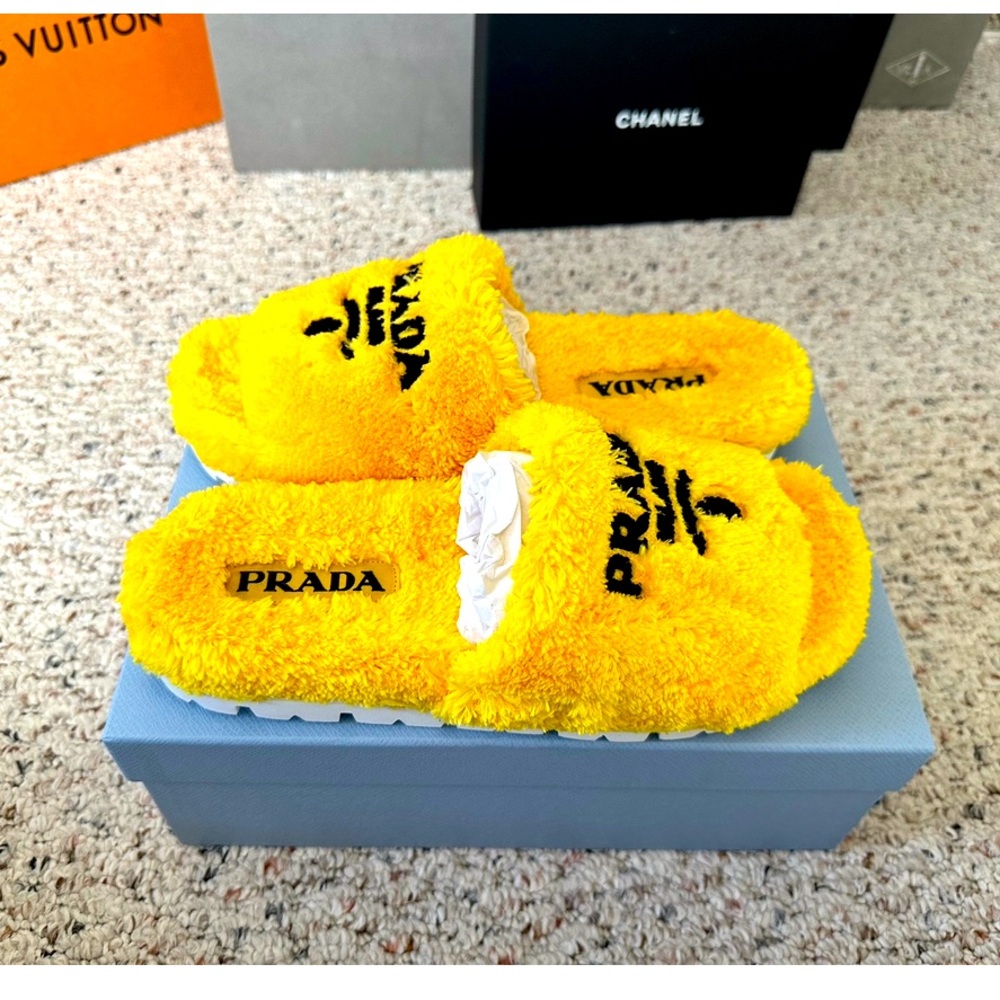Yellow Prada Slides